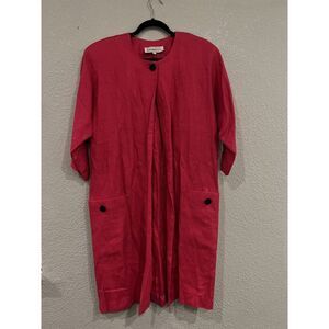 Vintage Geary Roark Kamisato Womens Sz 10 Knee Length coat Light Coat Linen